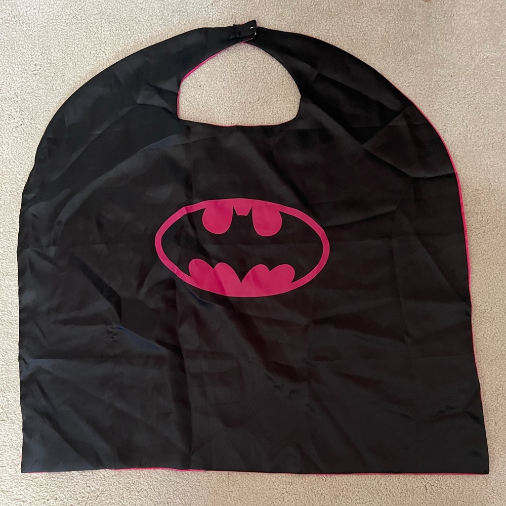 Kids Pink and Black Batman Cape